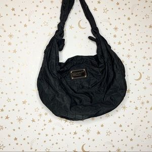 Marc Jacobs Black Quilted Nylon Hobo Shoulder Bag